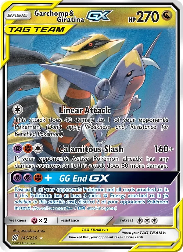 Garchomp & Giratina GX 146/236 Unified Minds Pokémon Karte