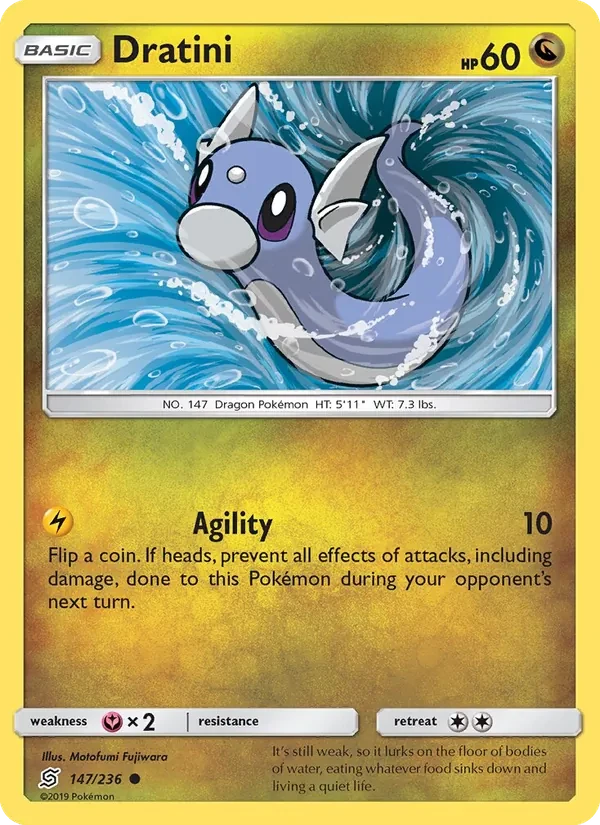 Dratini 147/236 Unified Minds Pokémon card