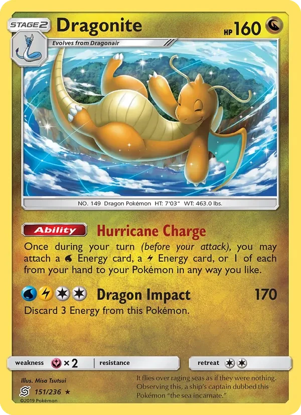 Dragonite 151/236 Unified Minds Pokémon card