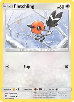 Fletchling 179/236 Unified Minds Pokémon card