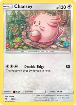 Chansey 46/68 Hidden Fates Pokémon card