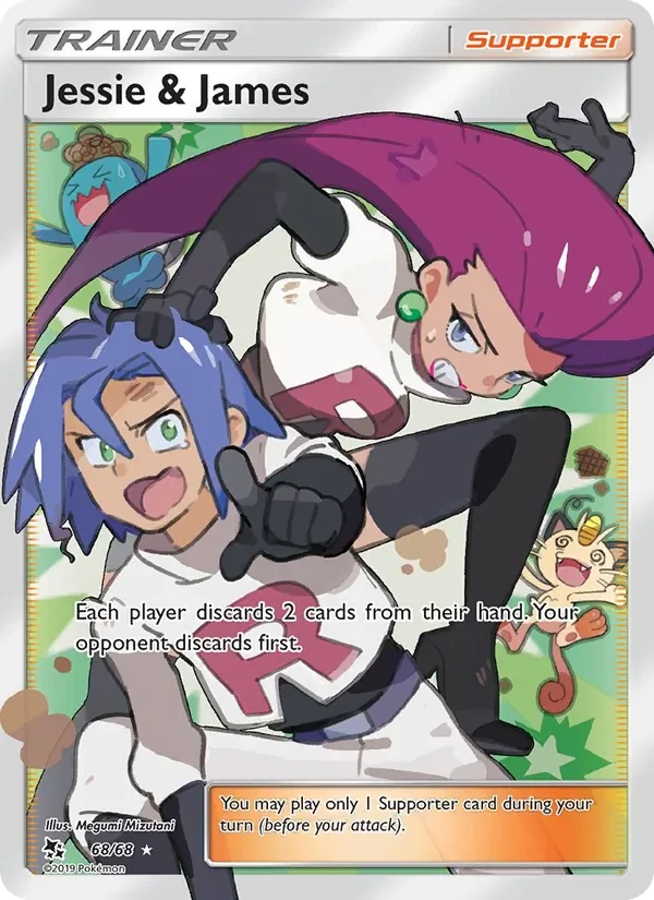 Jessie & James 68/68 Hidden Fates Pokémon Karte