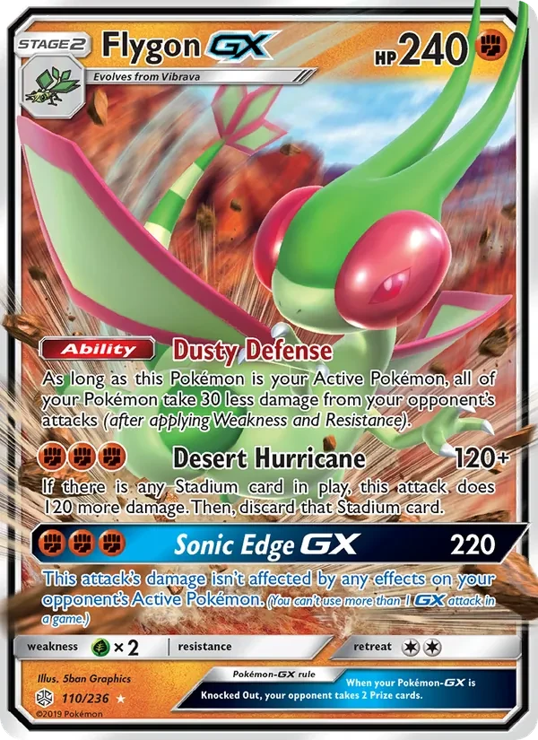 Flygon GX 110/236 Cosmic Eclipse Pokémon card