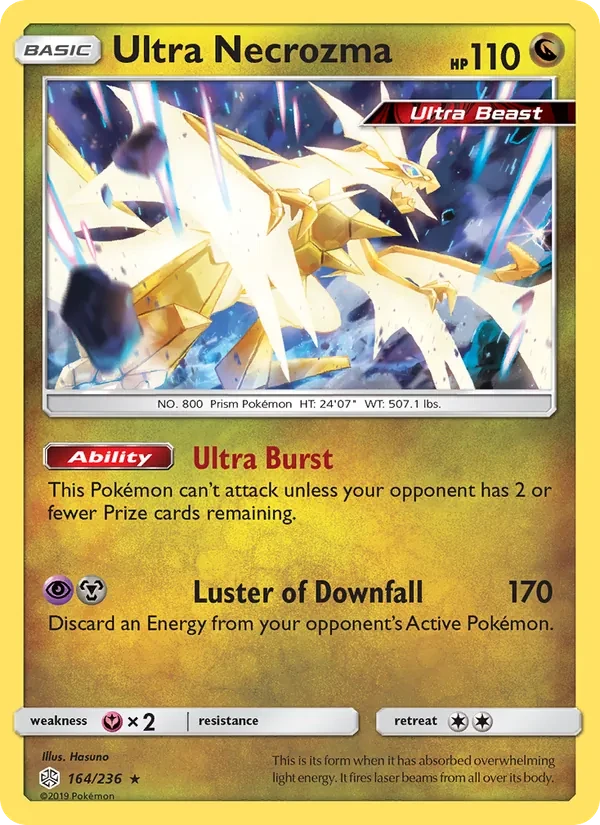Ultra Necrozma 164/236 Cosmic Eclipse Pokémon card