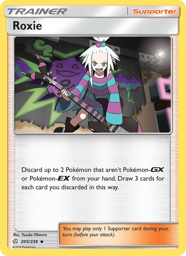 Roxie 205/236 Cosmic Eclipse Pokémon card