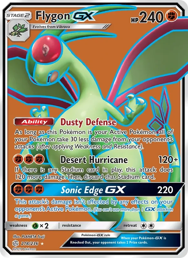 Flygon GX 218/236 Cosmic Eclipse Pokémon card