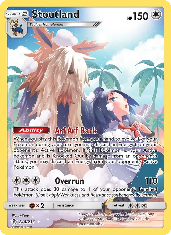 Stoutland 248/236 Cosmic Eclipse Pokémon card