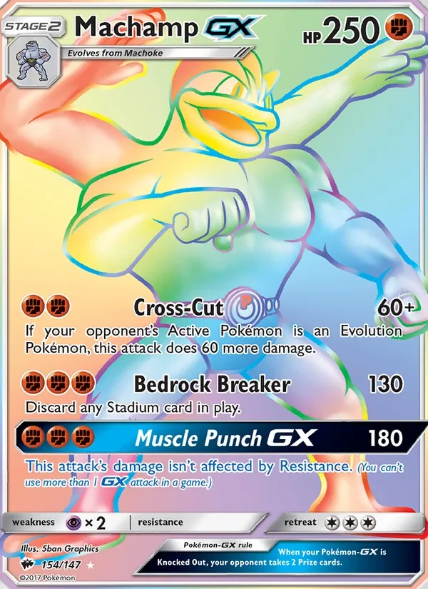 Machamp GX 154/147 Burning Shadows Pokémon card