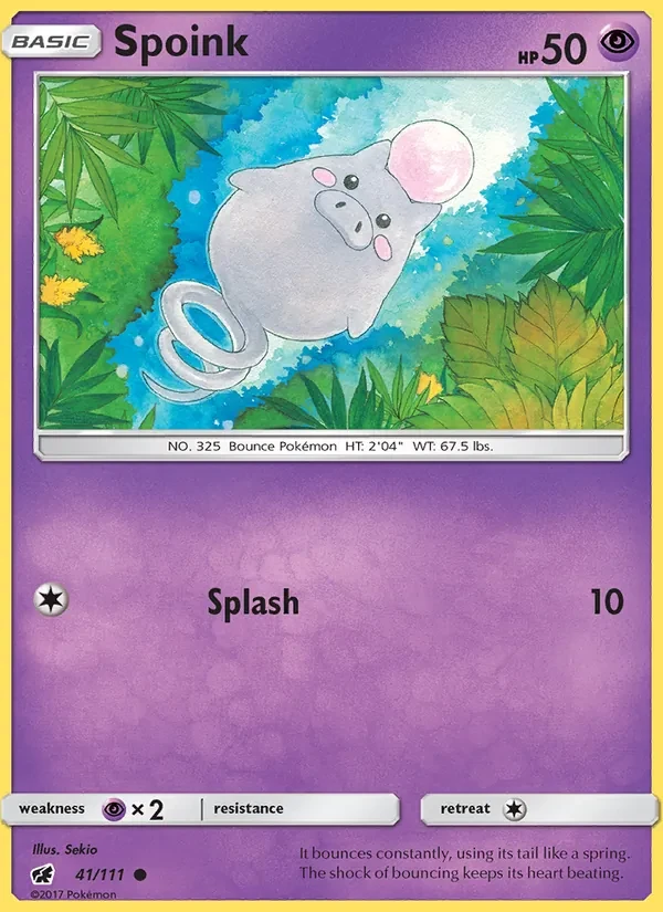 Spoink 41/111 Crimson Invasion Pokémon Karte