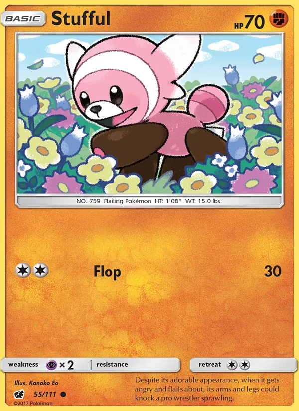 Stufful 55/111 Crimson Invasion Pokémon card