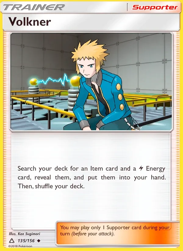 Volkner 135/156 Ultra Prism Pokémon card