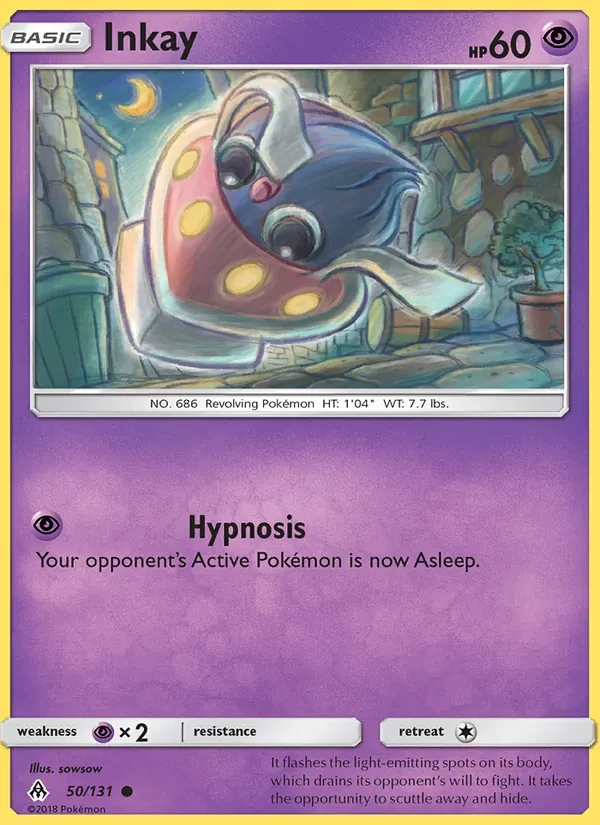 Inkay 50/131 Forbidden Light Pokémon card