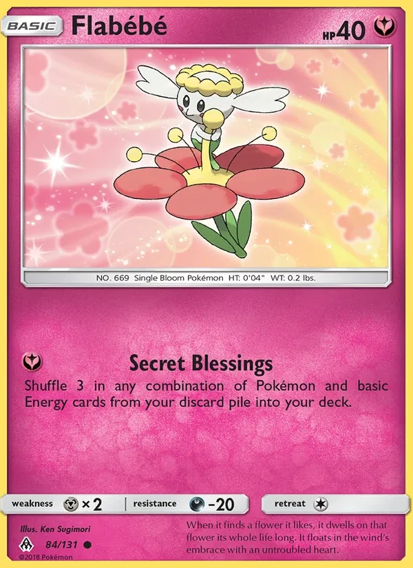 Flabébé 84/131 Forbidden Light Pokémon card