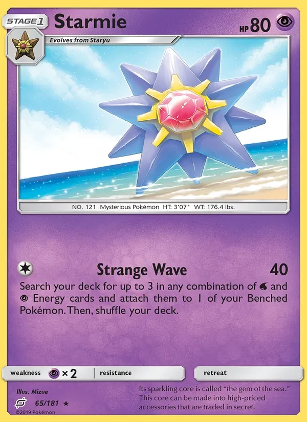 Carte Pokémon Starmie 65/181 Team Up