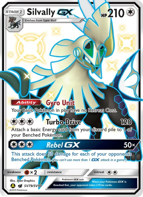 Silvally-GX SV79 Hidden Fates Shiny Vault Pokémon card