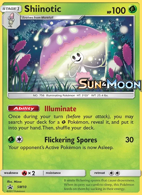 Shiinotic SM10 SM Black Star Promos Pokémon kaart