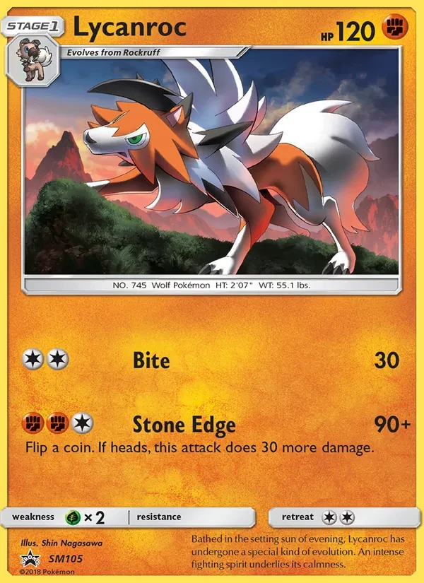 Lycanroc SM105 SM Black Star Promos Pokémon Karte