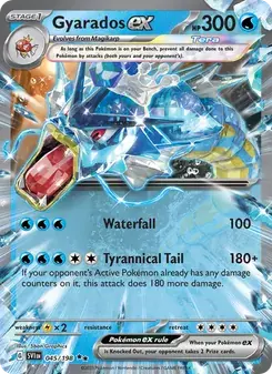 Gyarados ex 045/198 Scarlet & Violet Pokémon card