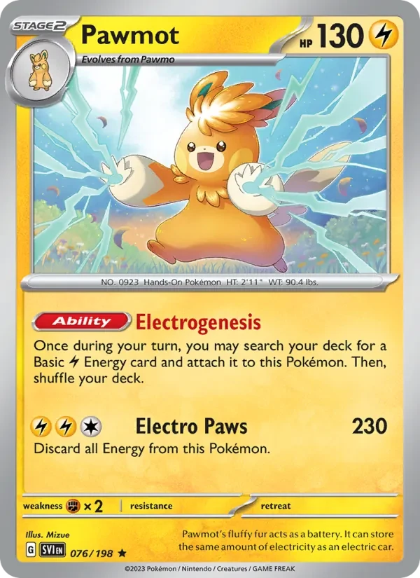 Pawmot 076/198 Scarlet & Violet Pokémon card