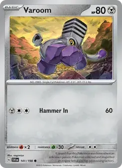 Varoom 141/198 Scarlet & Violet Pokémon card