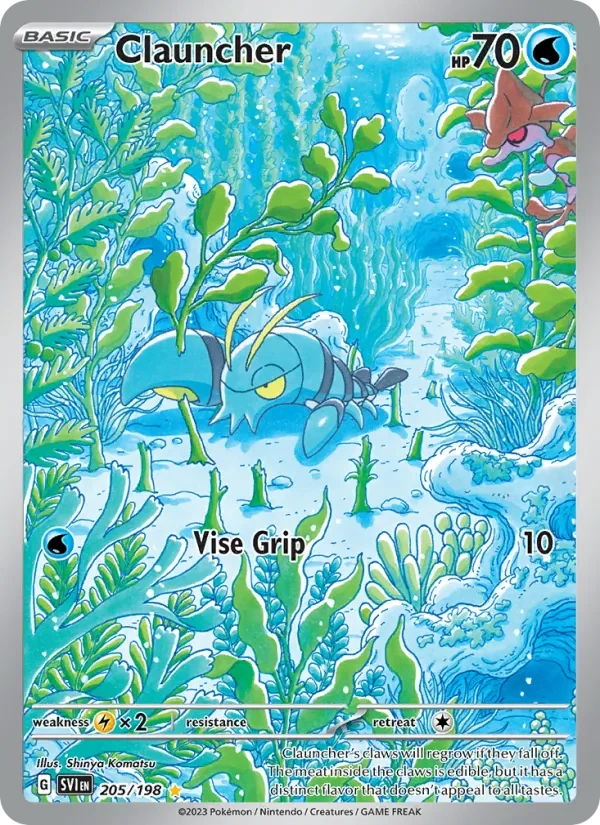 Clauncher 205/198 Scarlet & Violet Pokémon card