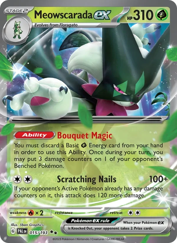 Meowscarada ex 015/193 Paldea Evolved Pokémon card