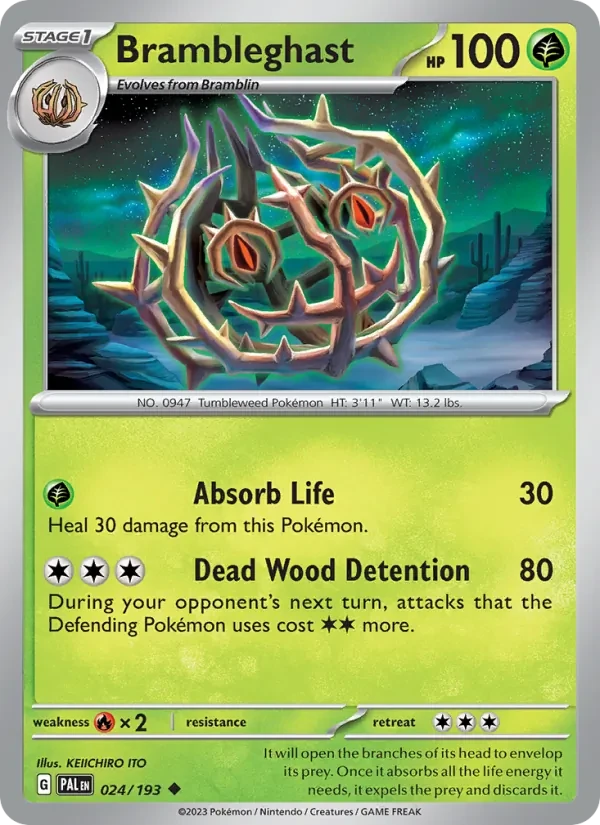 Brambleghast 024/193 Paldea Evolved Pokémon kaart