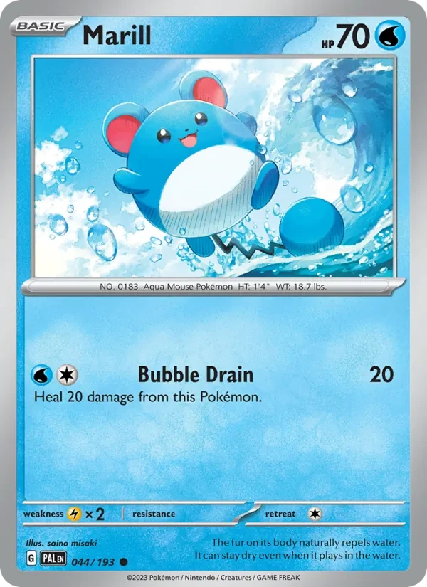 Marill 044/193 Paldea Evolved Pokémon card