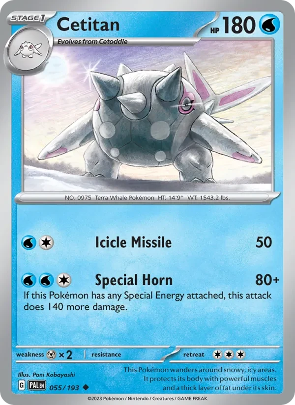 Cetitan 055/193 Paldea Evolved Pokémon card