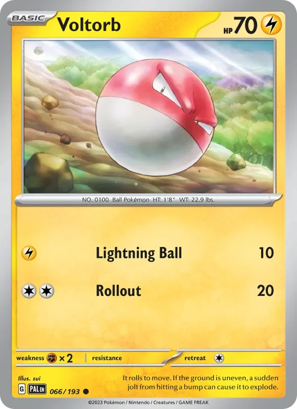 Voltorb 066/193 Paldea Evolved Pokémon card