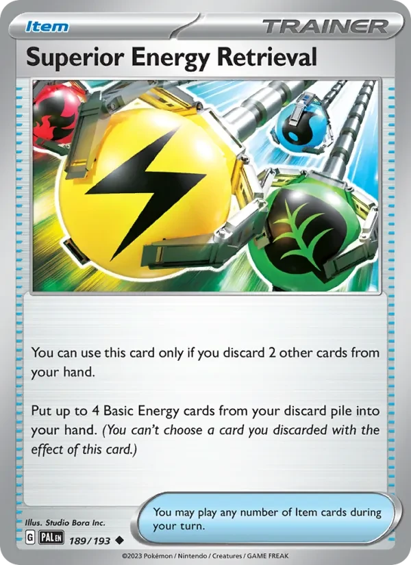 Superior Energy Retrieval 189/193 Paldea Evolved Pokémon Karte