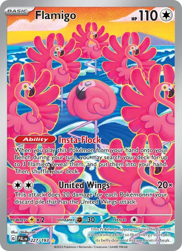 Flamigo 227/193 Paldea Evolved Pokémon card