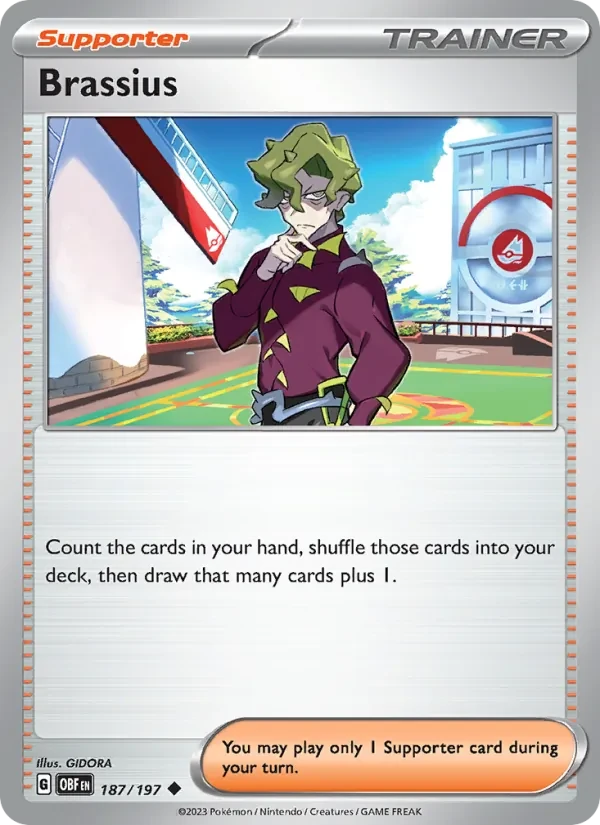 Brassius 187/197 Obsidian Flames Pokémon card