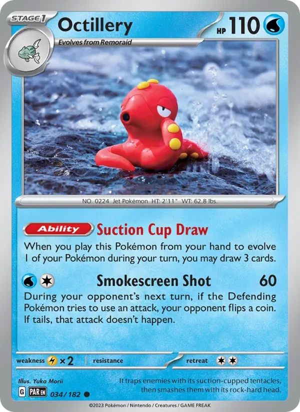 Octillery 034/182 Paradox Rift Pokémon card