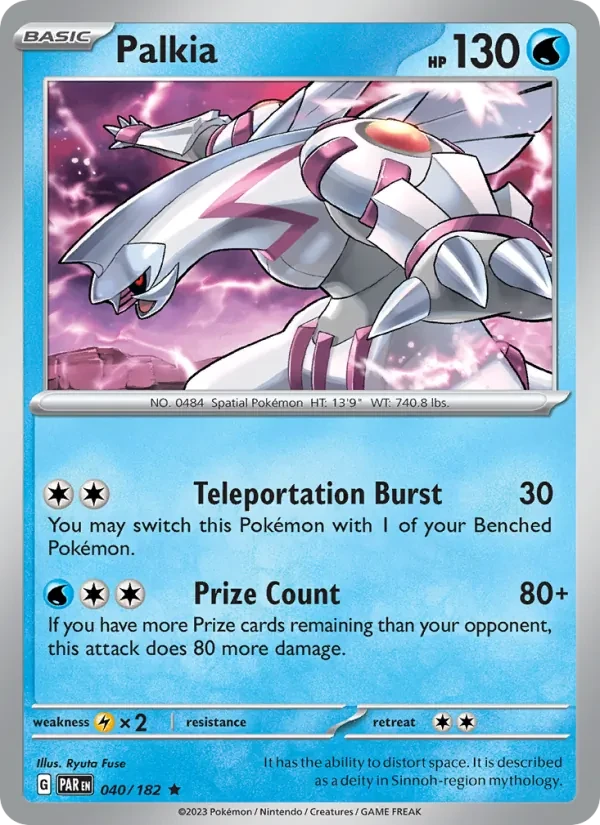Palkia 040/182 Paradox Rift Pokémon card