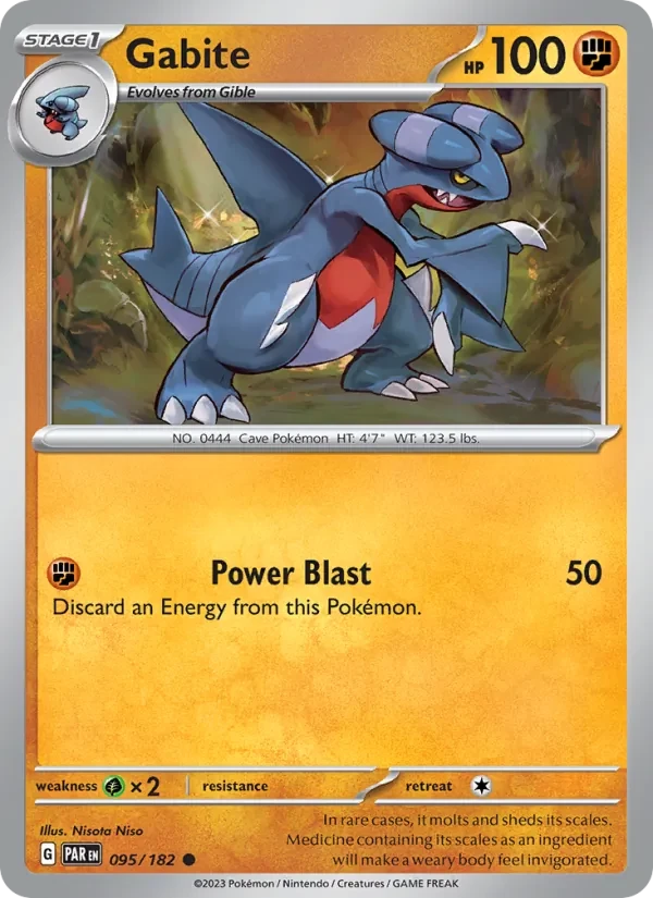 Gabite 095/182 Paradox Rift Pokémon card