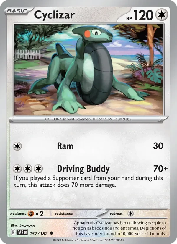 Cyclizar 157/182 Paradox Rift Pokémon card