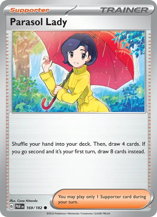 Parasol Lady 169/182 Paradox Rift Pokémon card