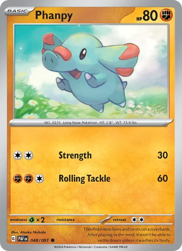 Phanpy 048/91 Paldean Fates Pokémon card