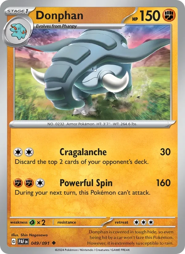 Donphan 049/91 Paldean Fates Pokémon card