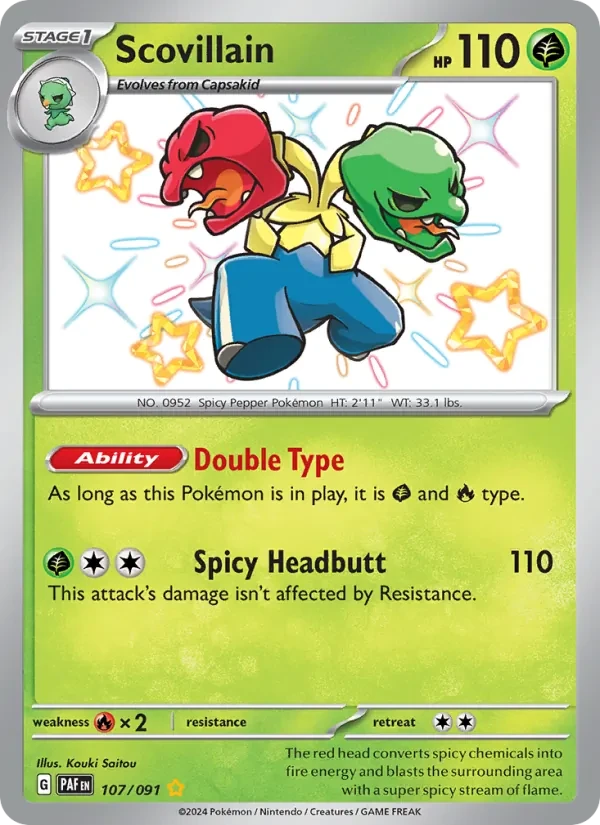 Scovillain 107/91 Paldean Fates Pokémon card