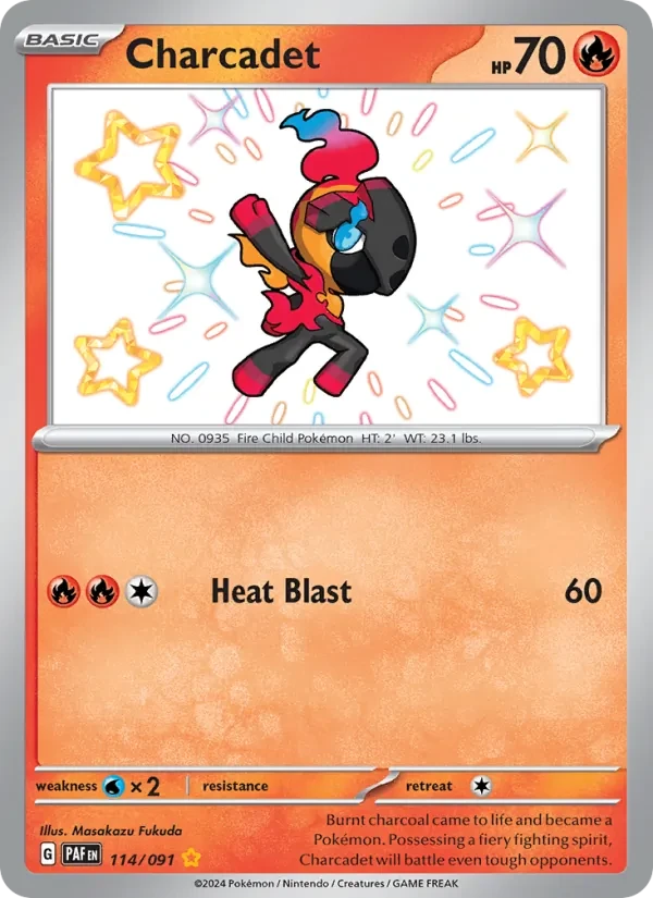 Charcadet 114/91 Paldean Fates Pokémon card
