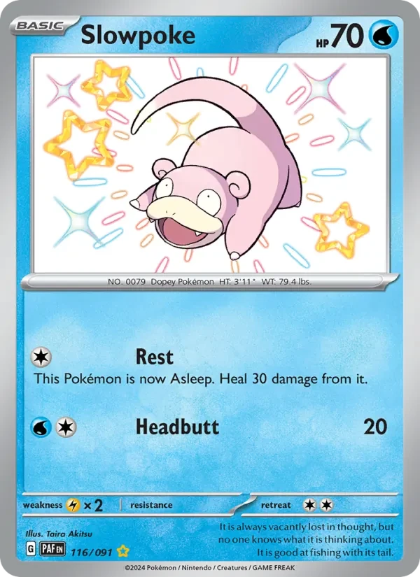Slowpoke 116/91 Paldean Fates Pokémon card