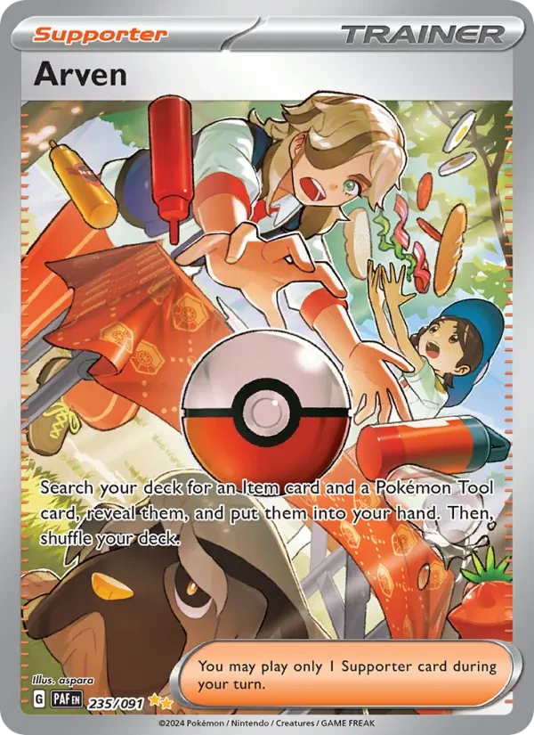 Arven 235/91 Paldean Fates Pokémon card