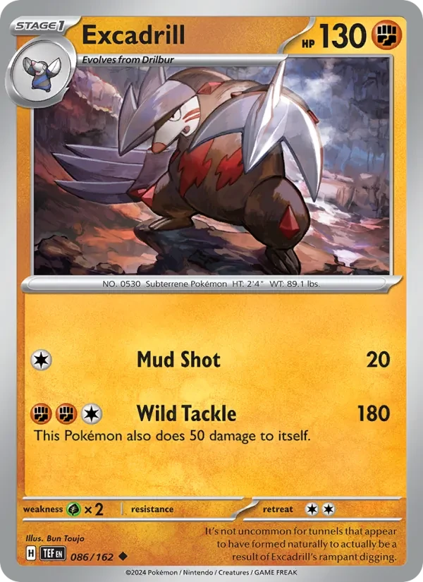 Excadrill 086/162 Temporal Forces Pokémon card