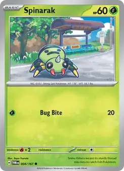 Spinarak 004/167 Twilight Masquerade Pokémon card
