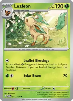 Leafeon 011/167 Twilight Masquerade Pokémon card
