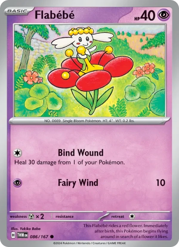 Flabébé 086/167 Twilight Masquerade Pokémon card