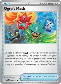 Ogre's Mask 159/167 Twilight Masquerade Pokémon card
