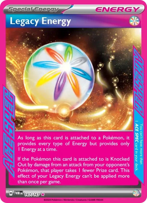 Legacy Energy 167/167 Twilight Masquerade Pokémon card